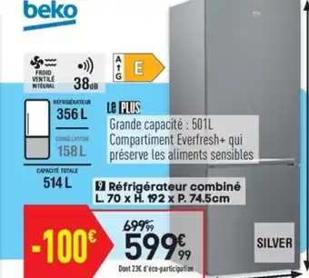 Conforama Réfrigérateur combiné offre