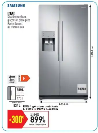 Conforama Réfrigérateur américain offre