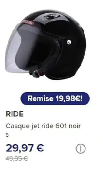 Casque jet ride 601 noir