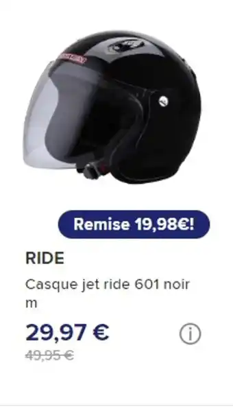 Casque jet ride 601 noir m