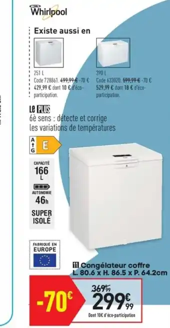 Conforama Congélateurs coffre offre