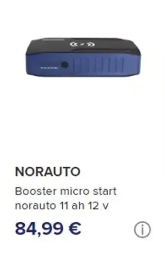 Norauto NORAUTO Booster micro start norauto 11 ah 12 v offre