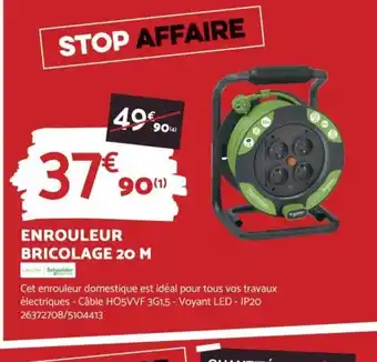 Bricomarché ENROULEUR BRICOLAGE 20 M offre