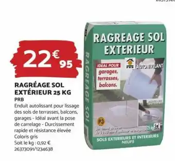 Bricomarché RAGRÉAGE SOL EXTÉRIEUR 25 KG offre
