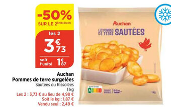 Bi1 Auchan Pommes de terre surgelées offre