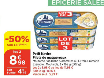 Bi1 Petit Navire Filets de maquereaux offre