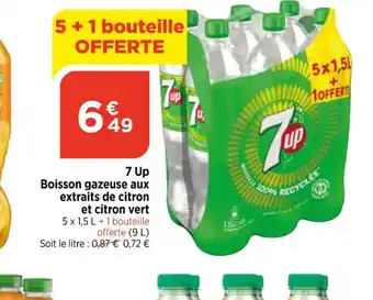 Bi1 7 Up Boisson gazeuse aux extraits de citron et citron vert offre