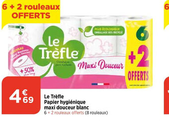 Bi1 Le Trèfle Papier hygiénique maxi douceur blanc offre