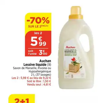 Bi1 Auchan Lessive liquide (14) offre