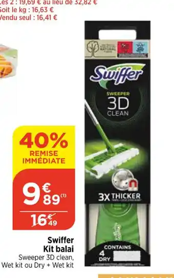 Bi1 Swiffer Kit balai offre