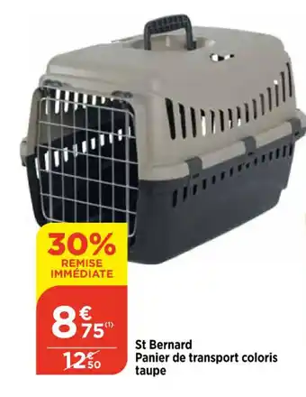 Bi1 St Bernard Panier de transport coloris taupe offre