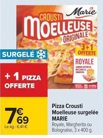 Carrefour Pizza Crousti Moelleuse surgelée offre