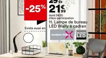 BUT 11. Lampe de bureau LED Wally à cadran offre