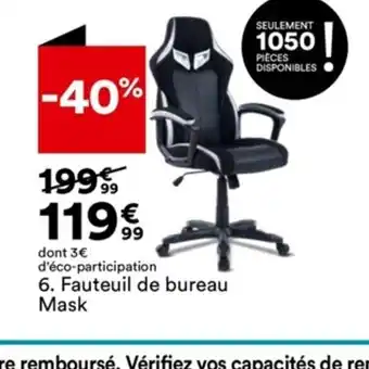 BUT 6. Fauteuil de bureau Mask offre