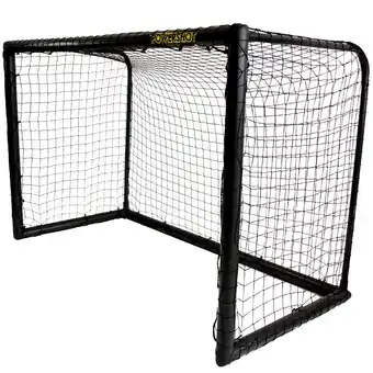 But de foot 1,8 x 1,2 m black edition + mur de tir rouge