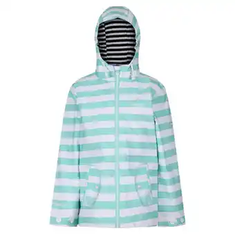 Decathlon Childrens/kids bibiana veste imperméable à capuche à rayures (bleu) offre
