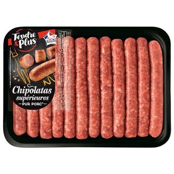 Carrefour 12 chipolatas natures tendre & plus offre