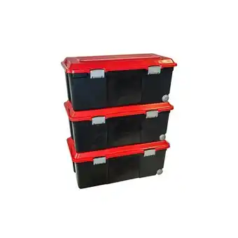 Carrefour Sundis lot de 3 coffres de rangement de 75l camper. offre