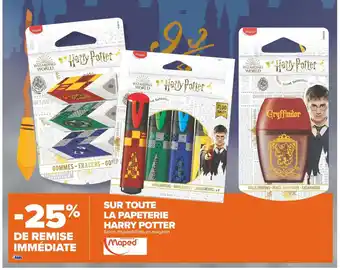 Carrefour Market Maped -25% de remise immédiate sur toute la papeterie harry potter maped offre
