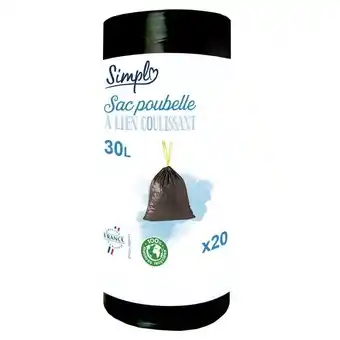 Carrefour 20 sacs poubelle 30 l offre