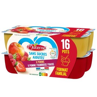 Carrefour Market Materne dessert fruitier sans sucres ajoutés format familial offre
