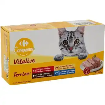 Carrefour Carrefour companino terrines pour chats offre
