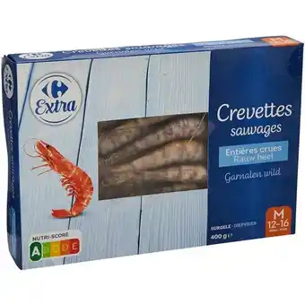 Carrefour Market Carrefour extra crevettes sauvages entières crues surgelées offre