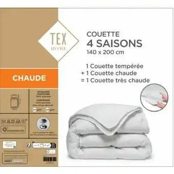 Carrefour Tex home couette 4 saisons offre