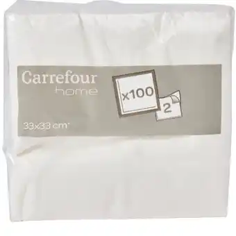 Carrefour Market Sur la vaisselle a jeter blanche carrefour : serviettes, assiettes et gobelets offre
