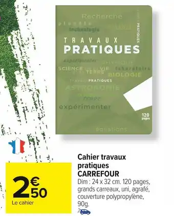 Carrefour Market Carrefour cahier travaux pratiques offre