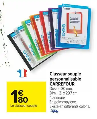 Carrefour Market Carrefour classeur souple personnalisable offre