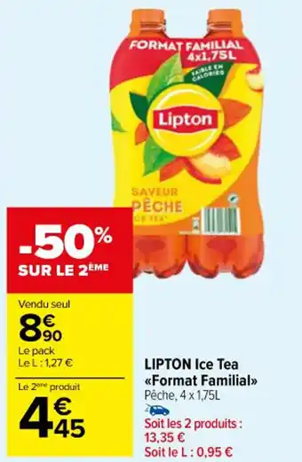 Carrefour LIPTON Ice Tea <<Format Familial>> offre
