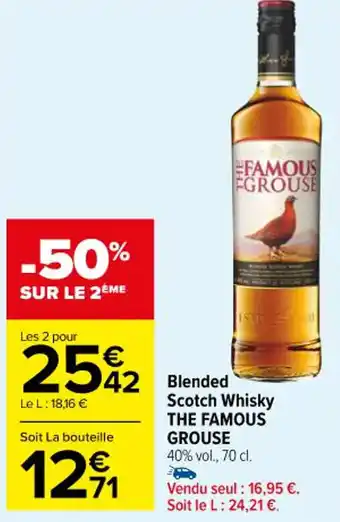 Carrefour Blended Scotch Whisky THE FAMOUS GROUSE offre
