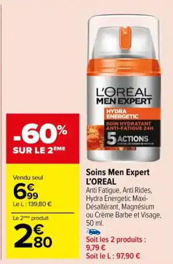 Carrefour Soins Men Expert L'OREAL offre