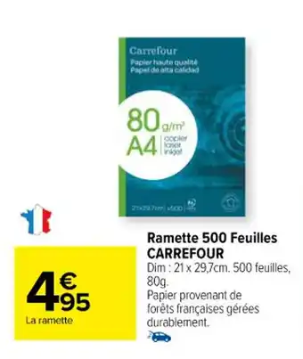 Carrefour Ramette 500 Feuilles CARREFOUR offre