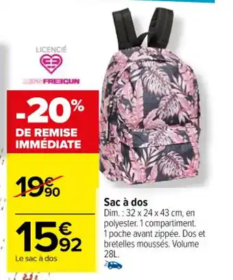 Carrefour Sac à dos offre