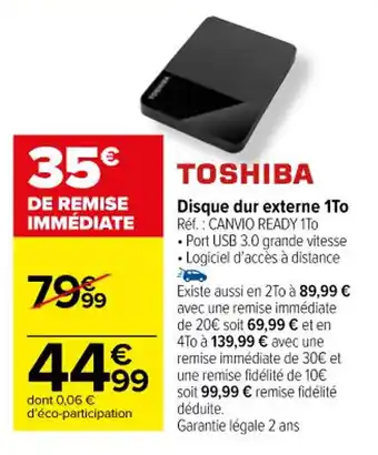 Carrefour Disque dur externe 1To offre