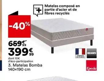 BUT 3. Matelas Bomba 140x190 cm offre