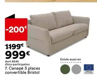 BUT Canape 3 places convertible bristol offre