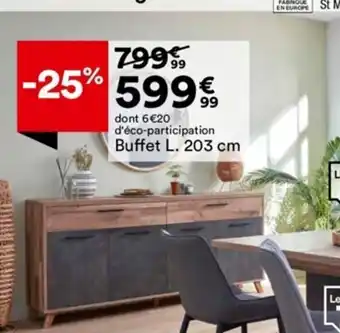 BUT dont 6€20 d'éco-participation Buffet L. 203 cm offre
