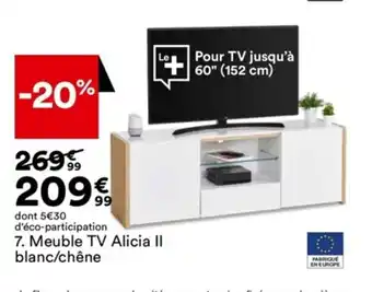 BUT 7. Meuble TV Alicia II blanc/chêne offre