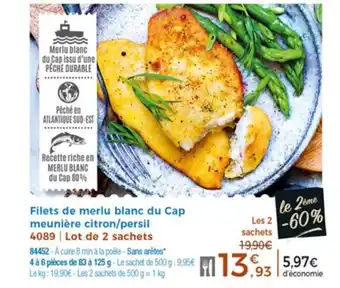 Thiriet Filets de merlu blanc du Cap offre