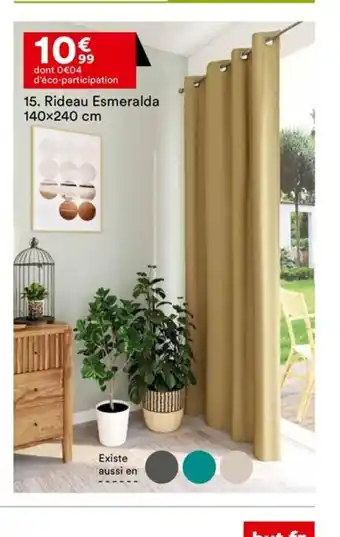 BUT 15. Rideau Esmeralda 140x240 cm offre