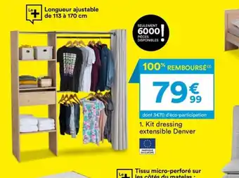 BUT 1. Kit dressing extensible Denver offre