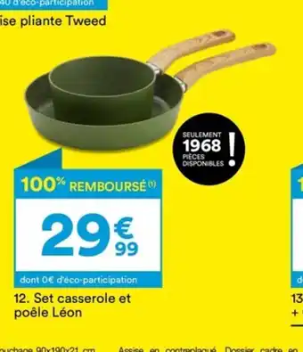 BUT Set casserole et poele leon offre