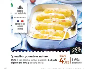 Quenelles lyonnaises nature
