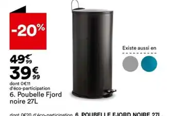 BUT Poubelle fjord noire 27L offre