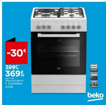 BUT dont 10€ d'éco-participation 1. Cuisinière mixte offre