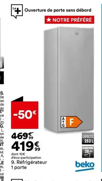 BUT dont 10€ d'éco-participation 9.Réfrigérateur 1 porte offre