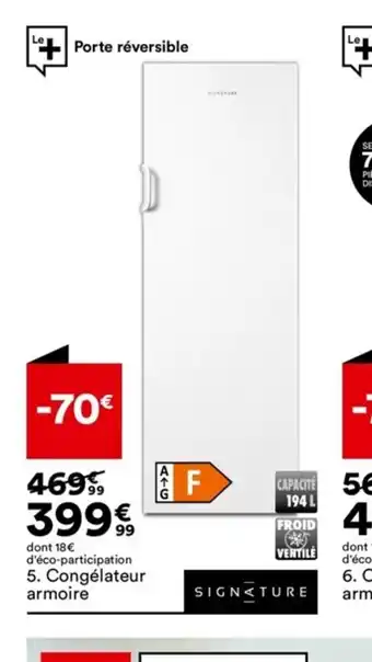 BUT dont 18 € d'éco-participation 5. Congélateur armoire offre
